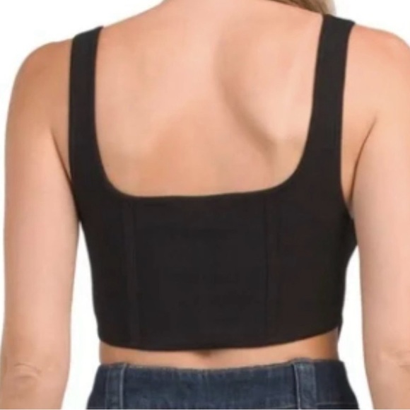NWT - House of Harlow 1960 - Black Knit Corset Tank Top - Picture 7 of 7